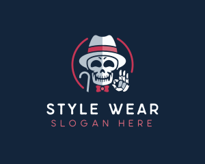 Skull Gentleman Fashion logo