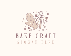 Baking Mitts Whisk  logo design