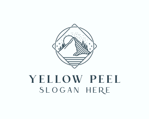 Forest Mountain Peak logo design