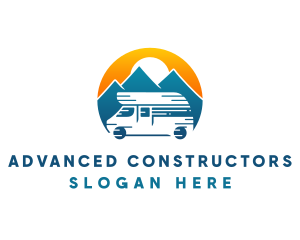 Camper Van Travel Vehicle logo design