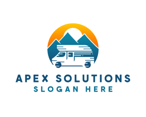 Camper Van Travel Vehicle logo design