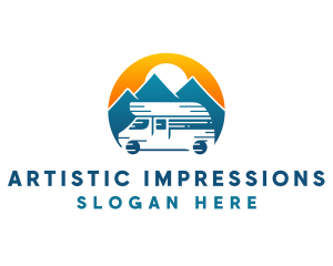 Camper Van Travel Vehicle logo design