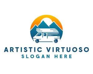 Camper Van Travel Vehicle logo design