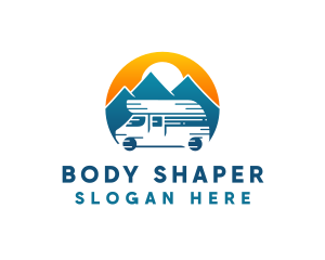 Camper Van Travel Vehicle logo design