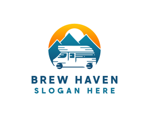 Camper Van Travel Vehicle logo design