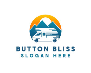 Camper Van Travel Vehicle logo design