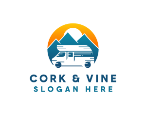 Camper Van Travel Vehicle logo design