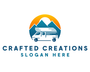 Camper Van Travel Vehicle logo design