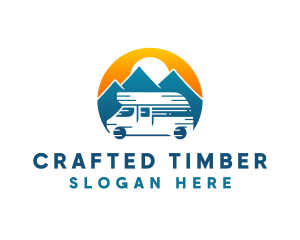 Camper Van Travel Vehicle logo design