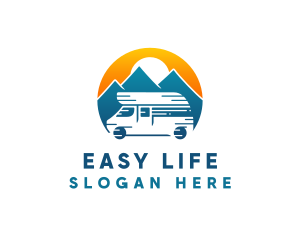 Camper Van Travel Vehicle logo design