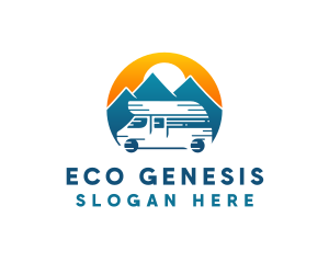 Camper Van Travel Vehicle logo design