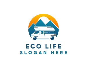 Camper Van Travel Vehicle logo design