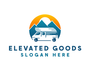 Camper Van Travel Vehicle logo design