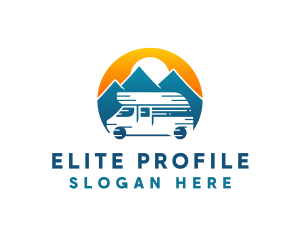 Camper Van Travel Vehicle logo design