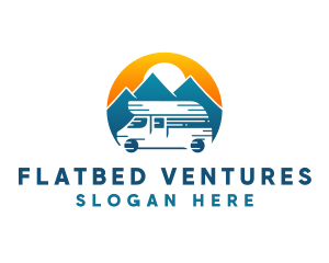 Camper Van Travel Vehicle logo design