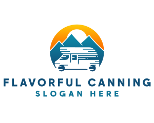 Camper Van Travel Vehicle logo design