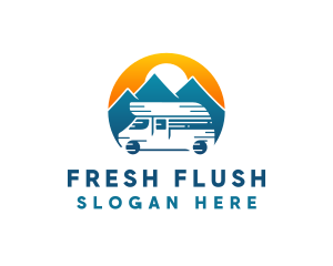 Camper Van Travel Vehicle logo design