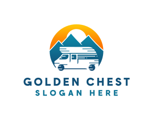 Camper Van Travel Vehicle logo design