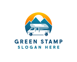 Camper Van Travel Vehicle logo design