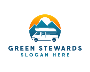 Camper Van Travel Vehicle logo design