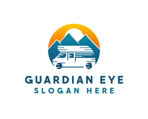 Camper Van Travel Vehicle logo design