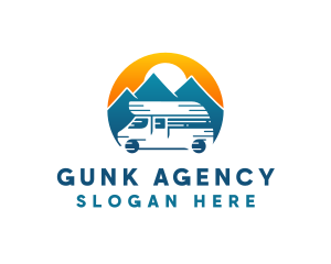 Camper Van Travel Vehicle logo design