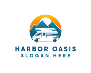 Camper Van Travel Vehicle logo design