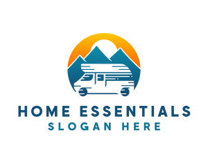 Camper Van Travel Vehicle logo design