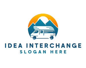 Camper Van Travel Vehicle logo design