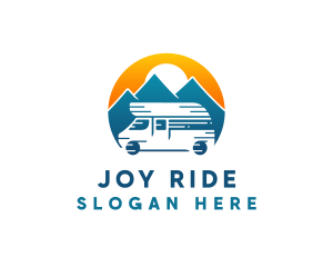 Camper Van Travel Vehicle logo design