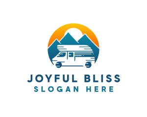 Camper Van Travel Vehicle logo design