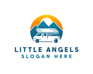 Camper Van Travel Vehicle logo design