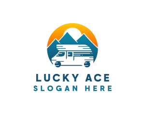 Camper Van Travel Vehicle logo design