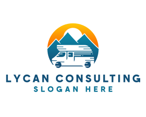 Camper Van Travel Vehicle logo design