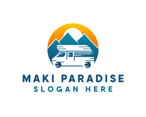 Camper Van Travel Vehicle logo design