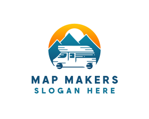 Camper Van Travel Vehicle logo design