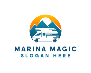 Camper Van Travel Vehicle logo design