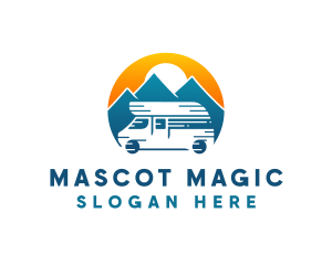 Camper Van Travel Vehicle logo design