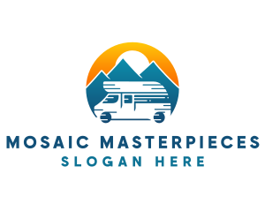 Camper Van Travel Vehicle logo design