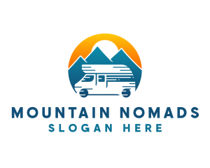 Camper Van Travel Vehicle logo design