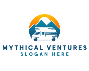 Camper Van Travel Vehicle logo design