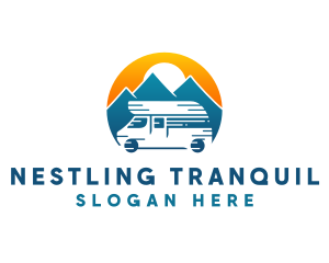 Camper Van Travel Vehicle logo design