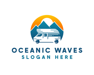 Camper Van Travel Vehicle logo design