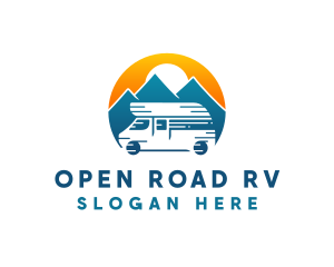 Camper Van Travel Vehicle logo design