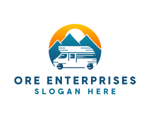 Camper Van Travel Vehicle logo design