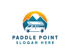 Camper Van Travel Vehicle logo design