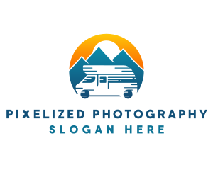 Camper Van Travel Vehicle logo design