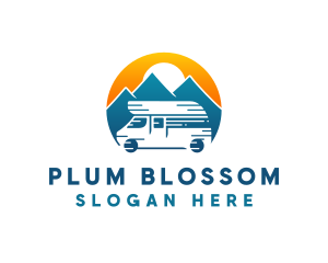 Camper Van Travel Vehicle logo design