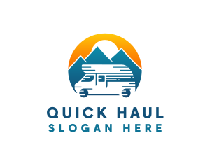 Camper Van Travel Vehicle logo design