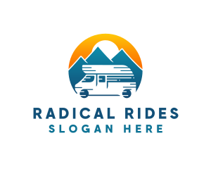 Camper Van Travel Vehicle logo design